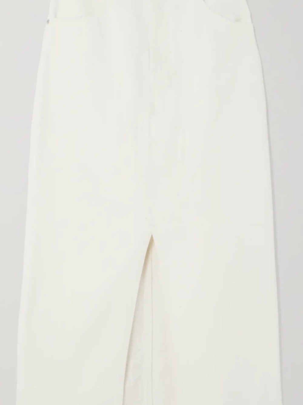 FRAME The Midaxi Denim Skirt Ecru 30